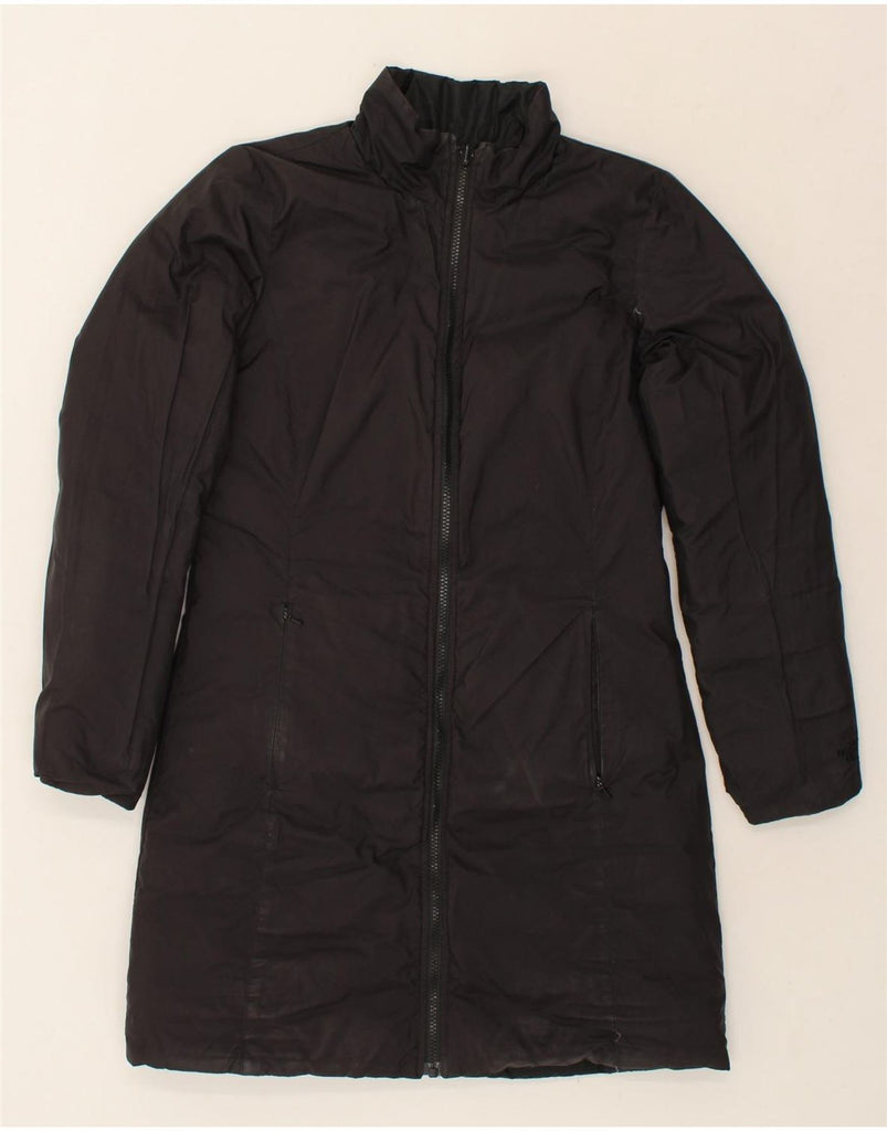 FAT FACE Womens Reversible Padded Coat UK 12 Medium Black Polyester Vintage Fat Face and Second-Hand Fat Face from Messina Hembry 
