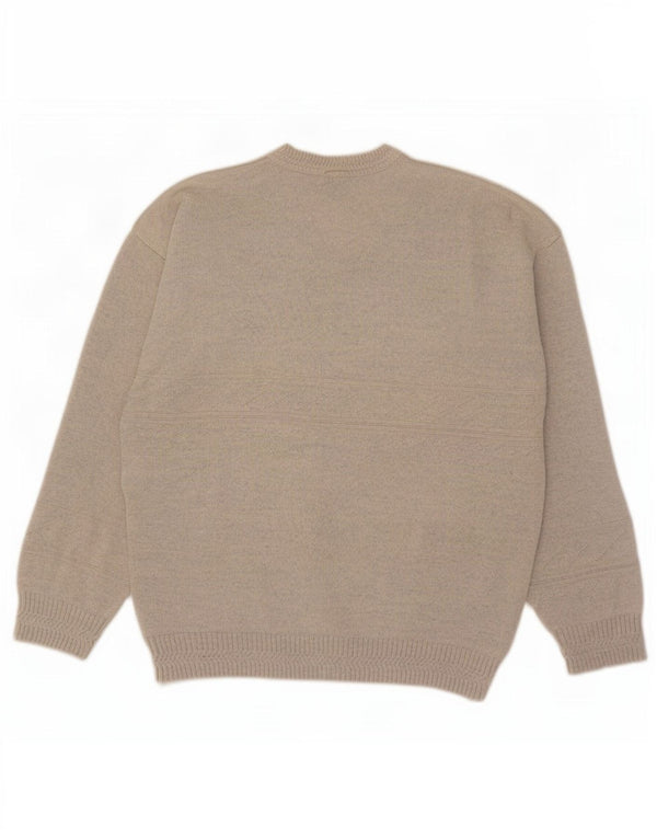 WESTBURY Mens By C&A Loose Fit V-Neck Jumper Sweater Medium Grey Flecked