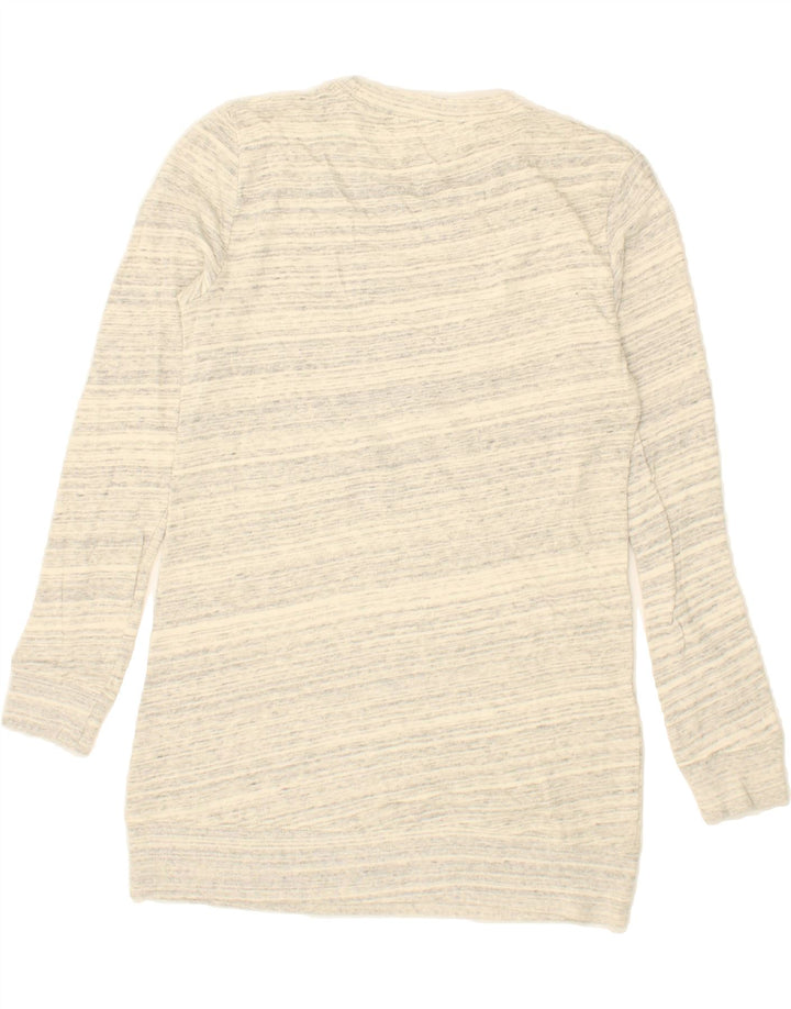 J. CREW Womens Longline Sweatshirt Jumper UK 10 Small Beige Flecked Vintage J. Crew and Second-Hand J. Crew from Messina Hembry 
