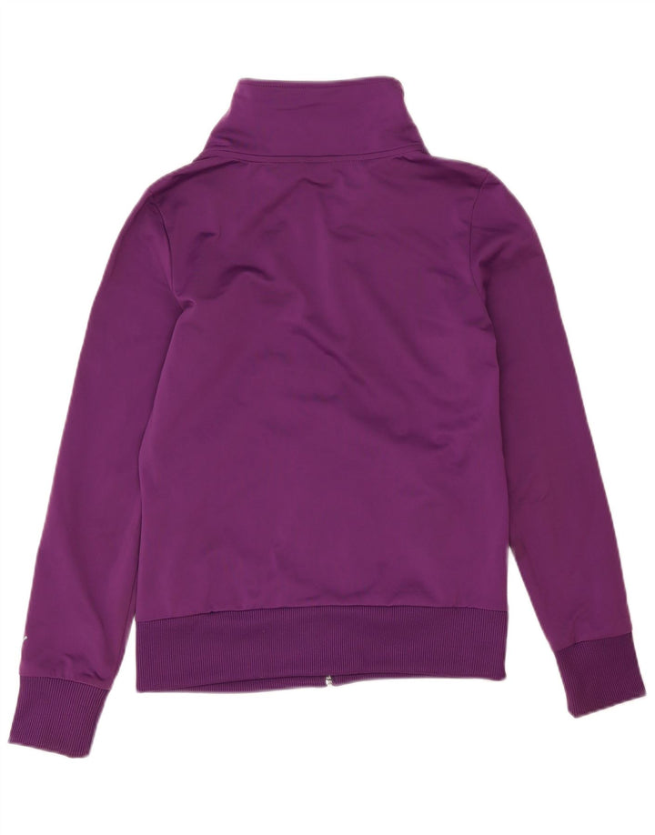 Puma Womens Graphic Tracksuit Top Jacket UK 12 Medium Purple Polyester