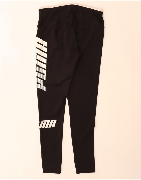 Puma Womens Graphic Leggings UK 18 XL Black Polyester