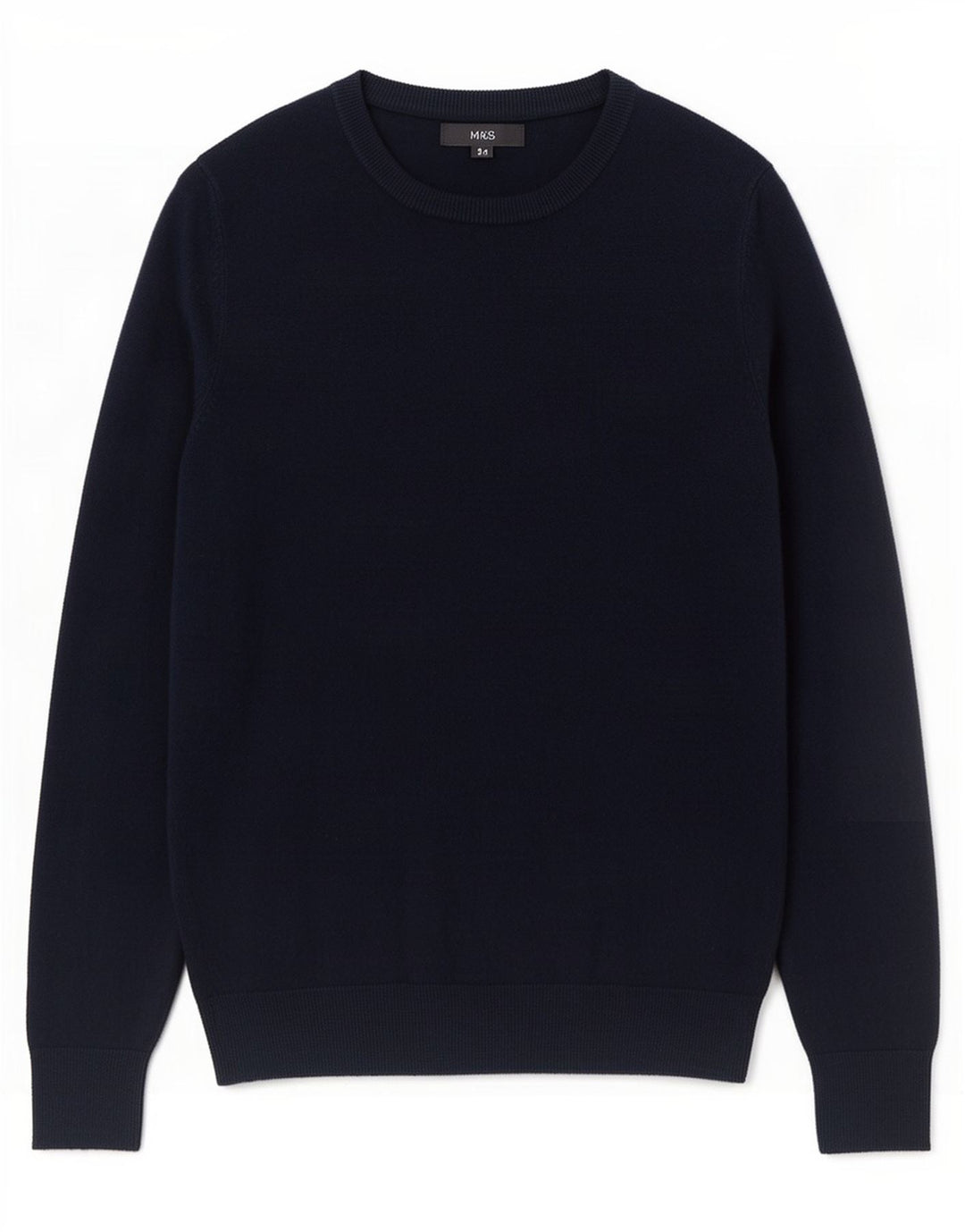 Marks & Spencer Mens Boat Neck Jumper Sweater Small Navy Blue Acrylic