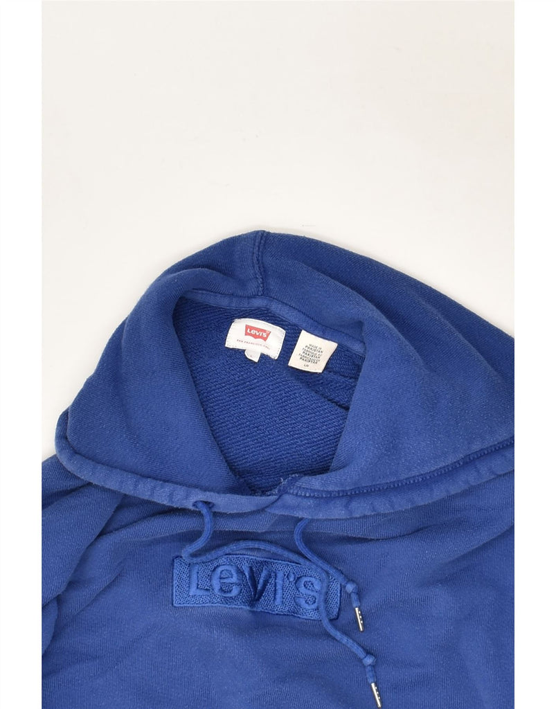 LEVI'S Mens Graphic Hoodie Jumper Large Blue Cotton | Vintage Levi's | Thrift | Second-Hand Levi's | Used Clothing | Messina Hembry 