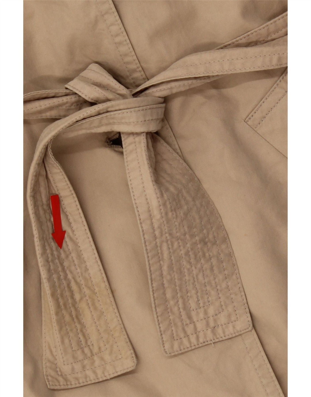 Vintage Womens Weekend Oversized Trench Coat UK 8 Small  Beige Cotton