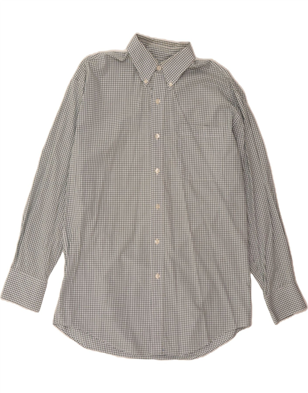 NAUTICA Mens Classic Fit Shirt Size 15 1/2 Medium Green Check Cotton Vintage Nautica and Second-Hand Nautica from Messina Hembry 