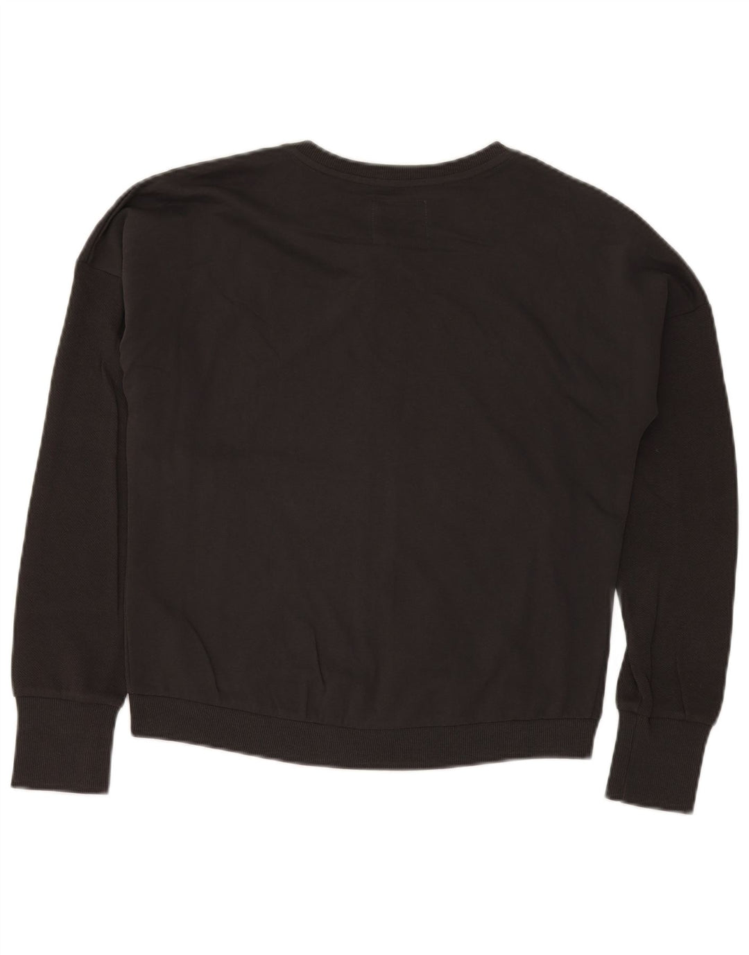 Diadora Womens Oversized Graphic Tracksuit Top Jacket UK 10 Small Black