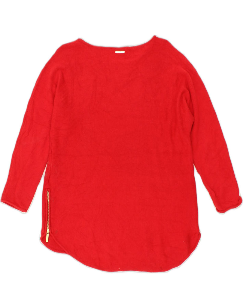 MICHAEL KORS Womens Crew Neck Jumper Sweater UK 18 XL Red Cotton | Vintage Michael Kors | Thrift | Second-Hand Michael Kors | Used Clothing | Messina Hembry 