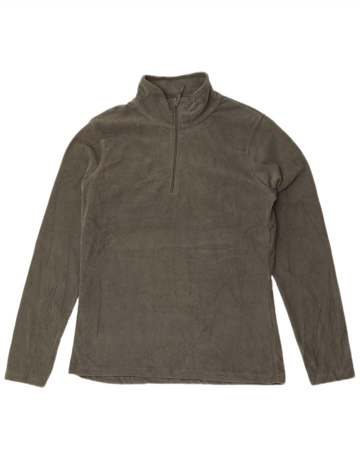 Mountain Warehouse Womens Zip Neck Fleece Jumper UK 14 Medium Green