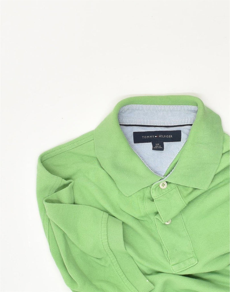 TOMMY HILFIGER Mens Polo Shirt Small Green Cotton | Vintage Tommy Hilfiger | Thrift | Second-Hand Tommy Hilfiger | Used Clothing | Messina Hembry 
