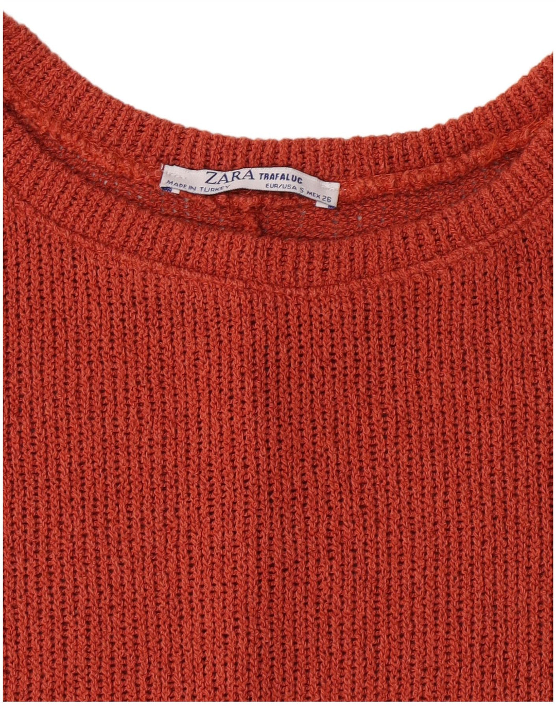 Zara Womens See Through Maxi Jumper Dress UK 8 Small Orange
