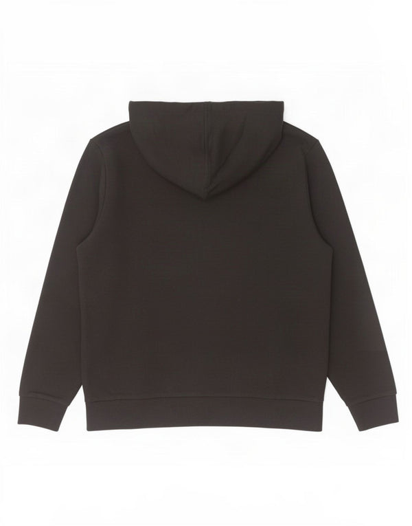 Marks & Spencer Womens Hoodie Jumper UK 14 Large Black Cotton