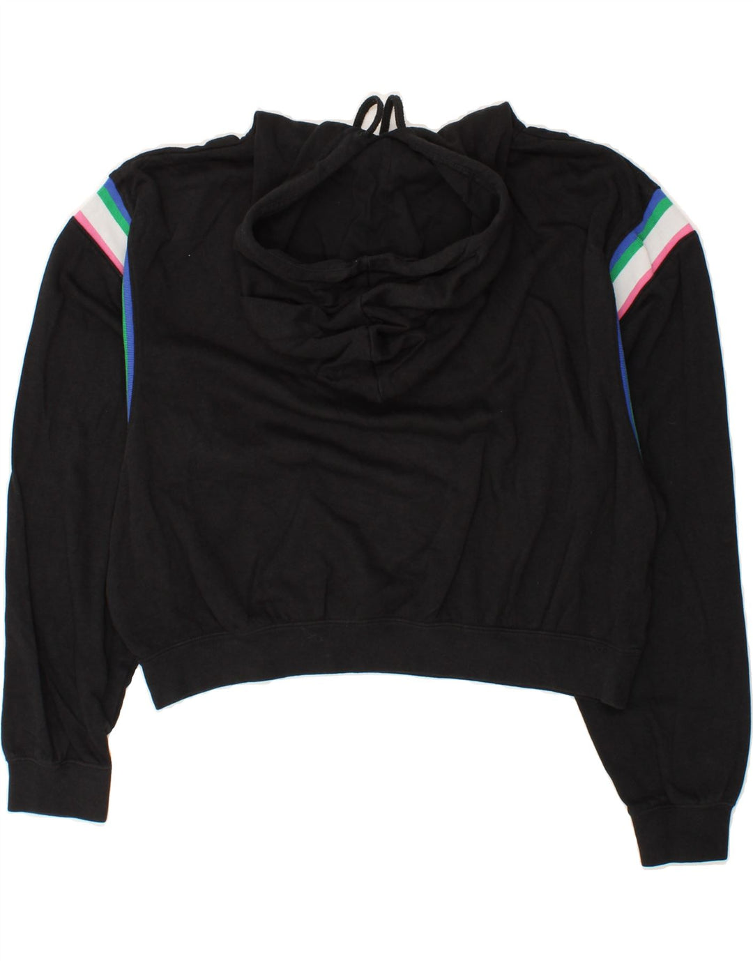 NIKE Womens Oversized Crop Graphic Hoodie Jumper UK 14 Medium Black Vintage Nike and Second-Hand Nike from Messina Hembry 