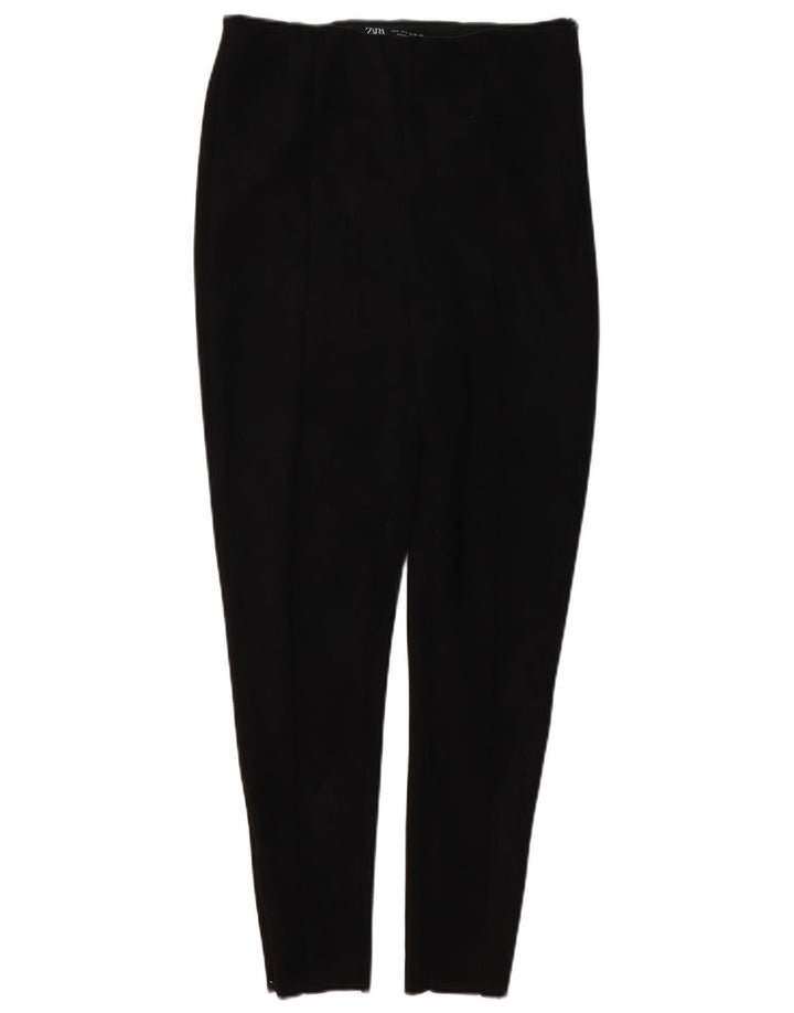 Zara Womens Skinny Casual Trousers Medium W28 L27 Black Polyester