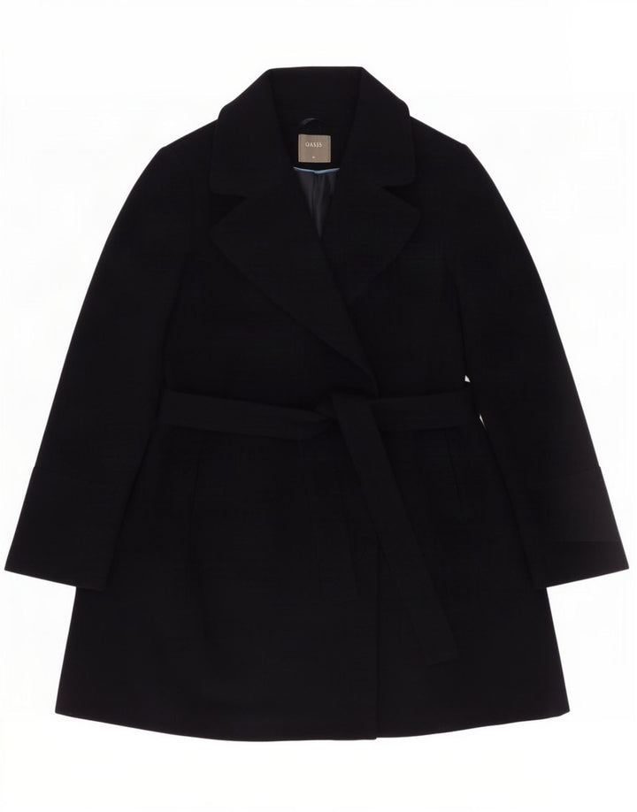 Oasis Womens Overcoat UK 18 XL Navy Blue Polyester