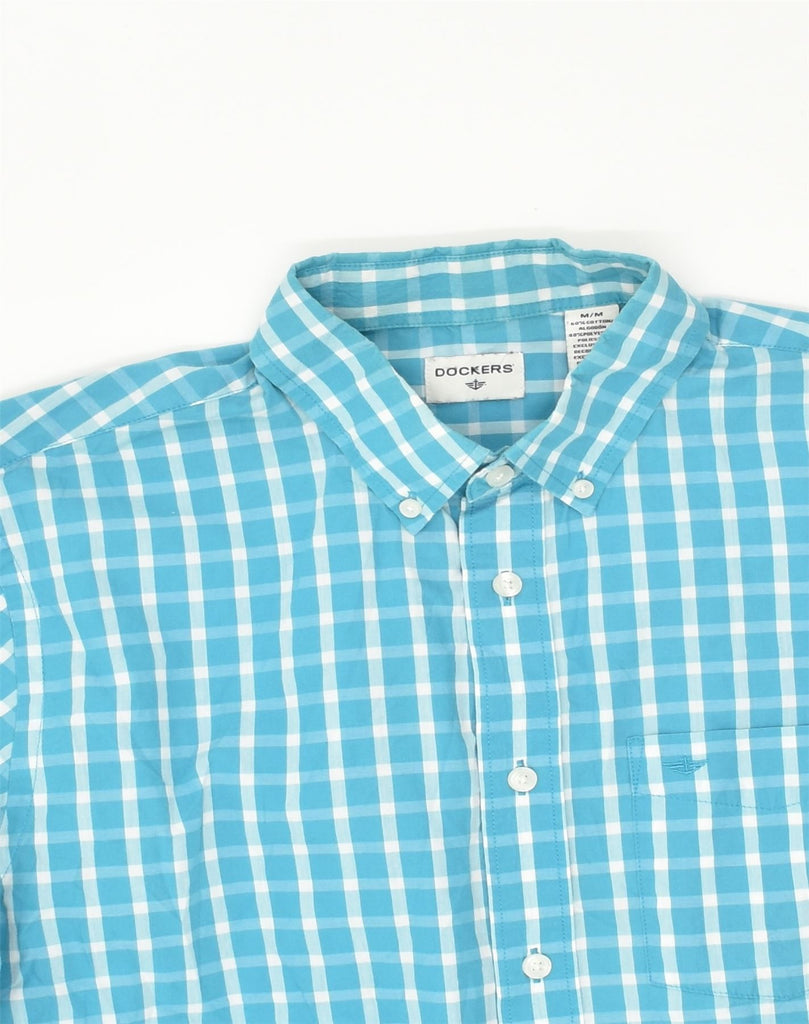 DOCKERS Mens Shirt Medium Blue Check Cotton | Vintage Dockers | Thrift | Second-Hand Dockers | Used Clothing | Messina Hembry 