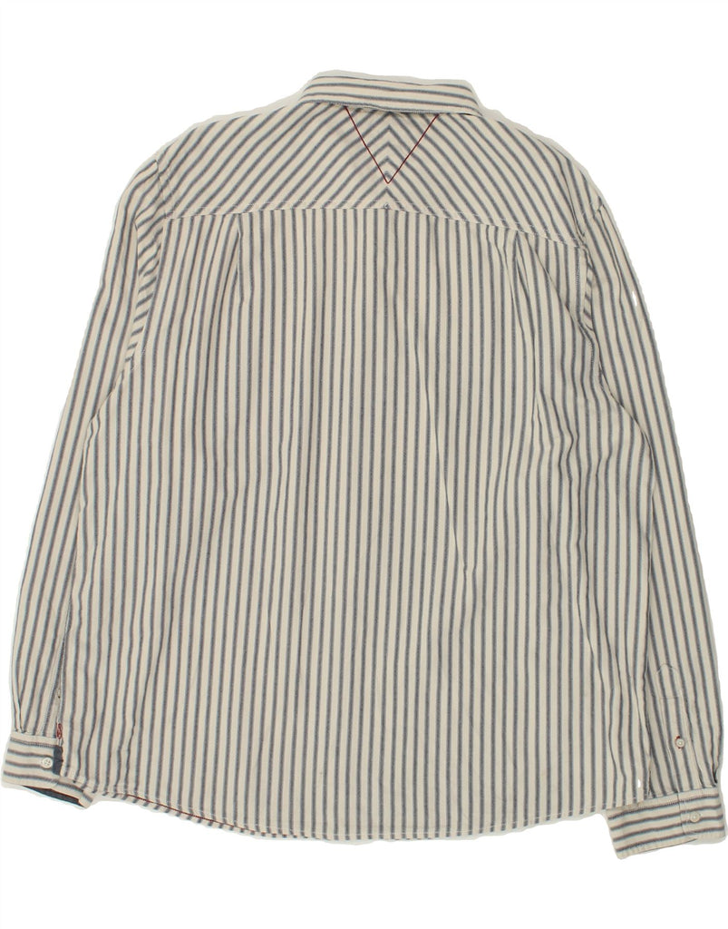 WHITE STUFF Mens Classic Fit Shirt 2XL Grey Striped Cotton | Vintage White Stuff | Thrift | Second-Hand White Stuff | Used Clothing | Messina Hembry 