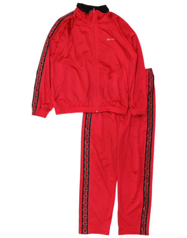 Champion Mens Full Tracksuit Medium Red Polyester