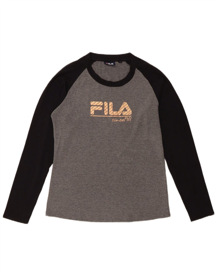 Fila Mens Graphic Top Long Sleeve IT 52 Large Grey
