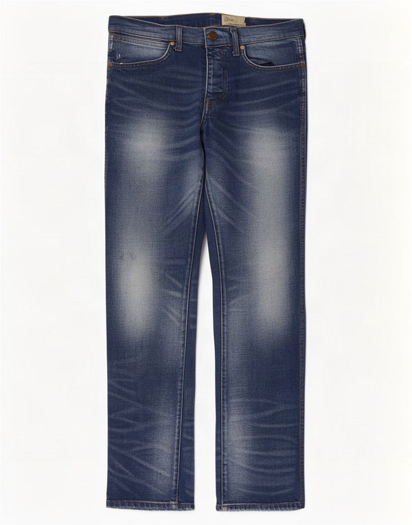 Wrangler Mens Spencer Straight Jeans W32 L32 Blue Cotton