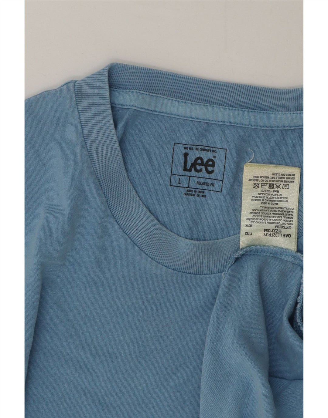 Lee Mens Relaxed Fit T-Shirt Top Large Blue Cotton