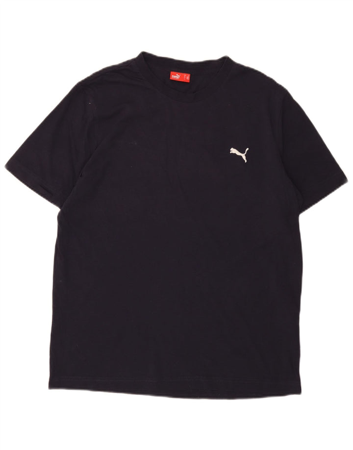 Puma Mens T-Shirt Top Medium Navy Blue Cotton