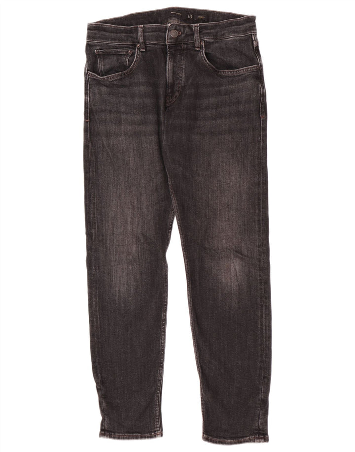 Massimo Dutti Mens Tapered Jeans EU 42 Large W32 L29 Grey