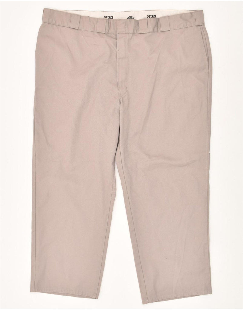 DICKIES Mens Slim Cropped Trousers W46 L27 Grey Cotton Vintage Dickies and Second-Hand Dickies from Messina Hembry 