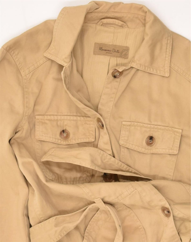 MASSIMO DUTTI Womens Utility Jacket EU 36 XS Beige Cotton | Vintage Massimo Dutti | Thrift | Second-Hand Massimo Dutti | Used Clothing | Messina Hembry 