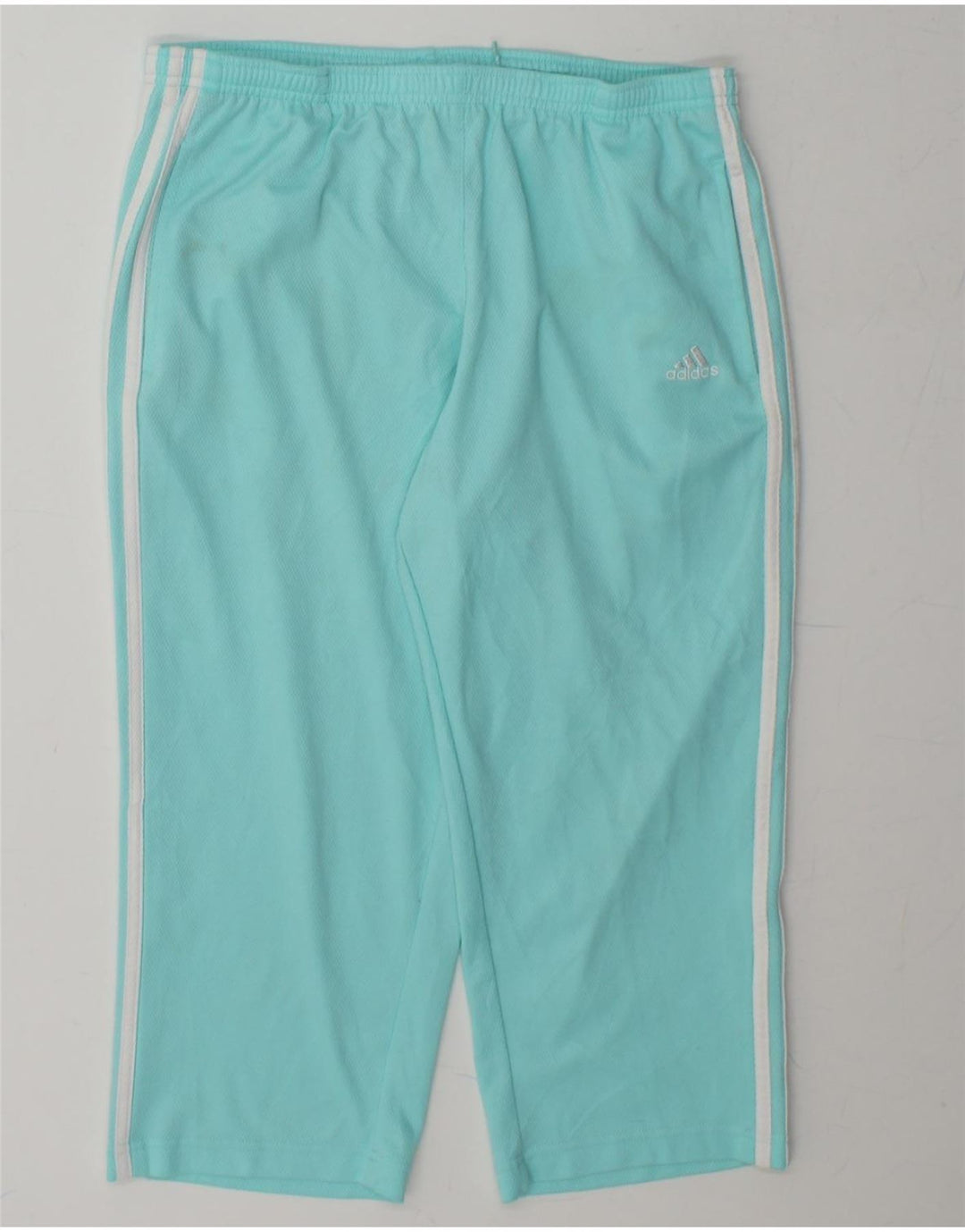ADIDAS Womens Capri Tracksuit Trousers UK 14 Large Blue Polyester Vintage Adidas and Second-Hand Adidas from Messina Hembry 