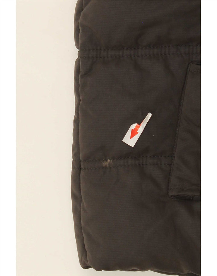 Fat Face Girls Hooded Padded Jacket 8-9 Years Brown Polyester