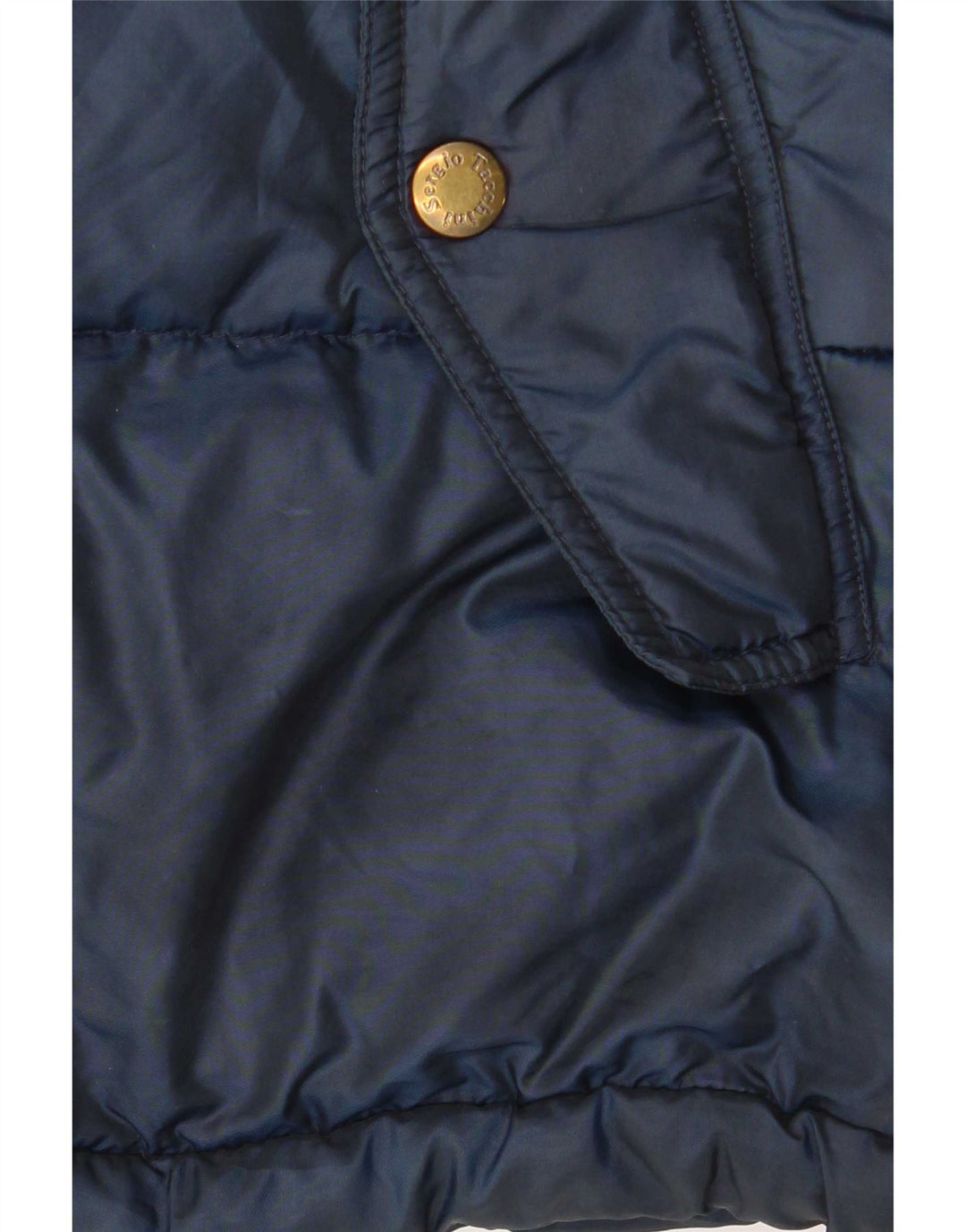 Sergio Tacchini Mens Hooded Padded Jacket UK 40 Large Navy Blue Polyamide