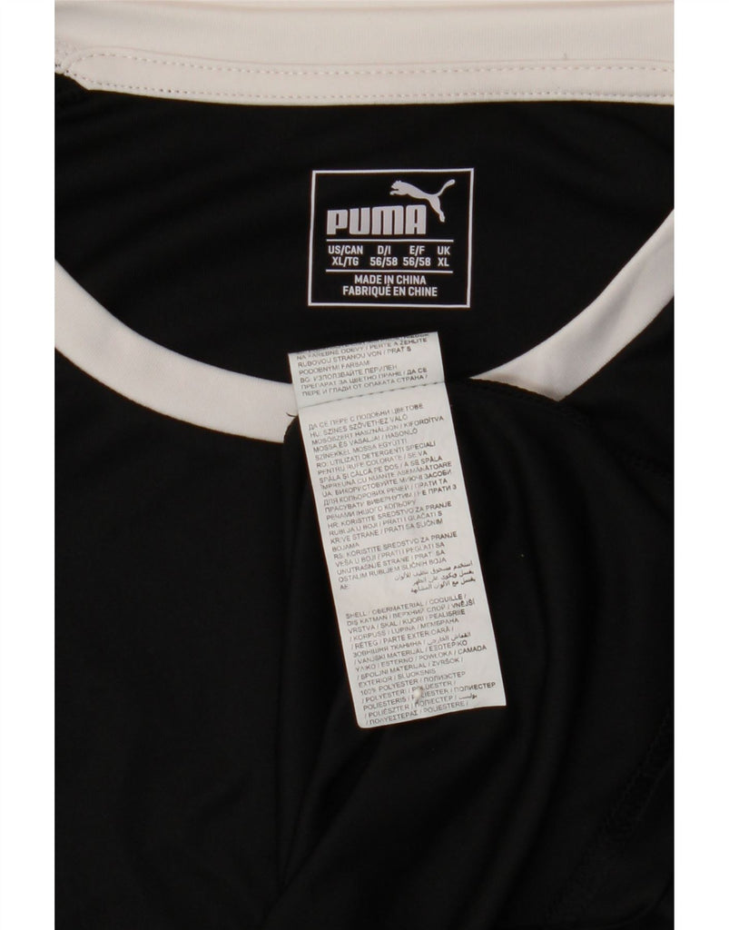 PUMA Mens Graphic Top Long Sleeve XL Black Colourblock Polyester Vintage Puma and Second-Hand Puma from Messina Hembry 
