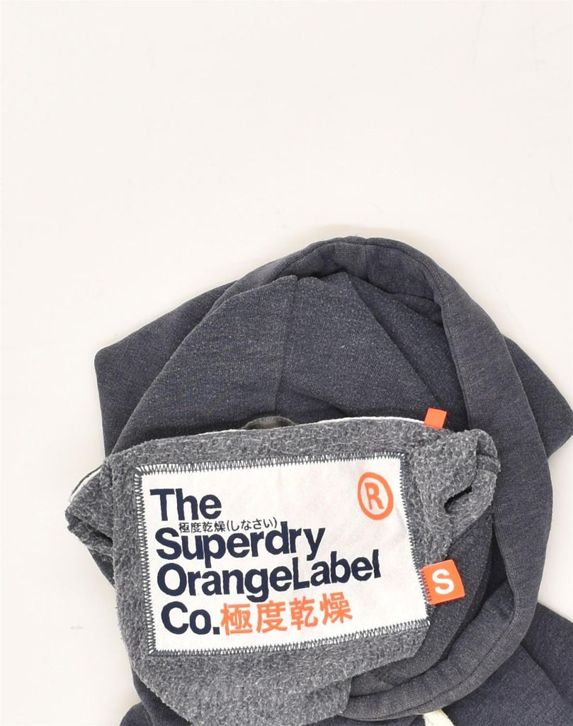 SUPERDRY Womens Hoodie Jumper UK 10 Small  Blue Cotton | Vintage Superdry | Thrift | Second-Hand Superdry | Used Clothing | Messina Hembry 