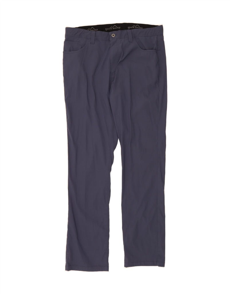 EDDIE BAUER Mens Straight Casual Trousers W38 L34 Blue Nylon Vintage Eddie Bauer and Second-Hand Eddie Bauer from Messina Hembry 