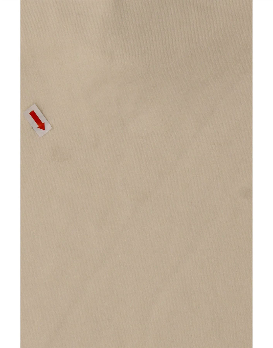 REEBOK Mens Loose Fit Zip Neck Sweatshirt Jumper Medium Off White Cotton