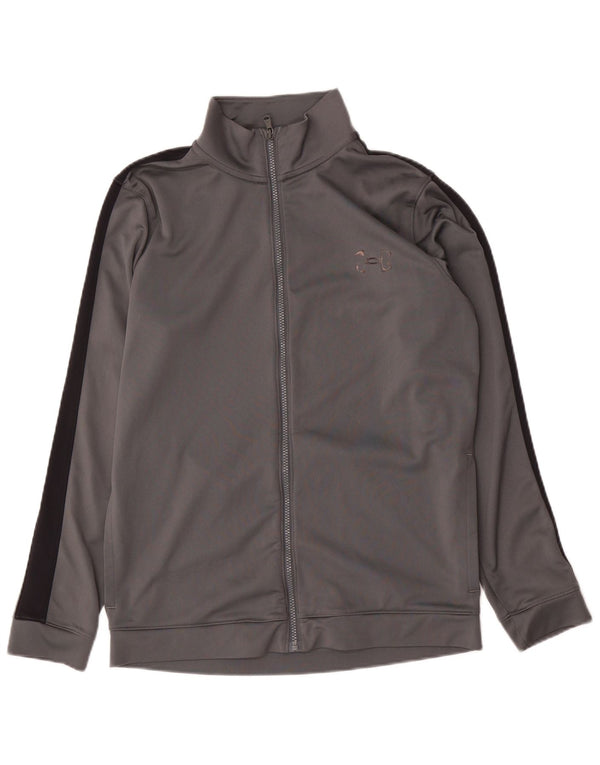 Under Armour Mens Tracksuit Top Jacket Medium Grey Colourblock