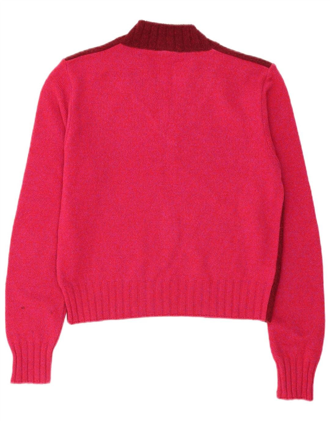 Dolce & Gabbana Womens V-Neck Jumper Sweater IT 44 Medium Burgundy