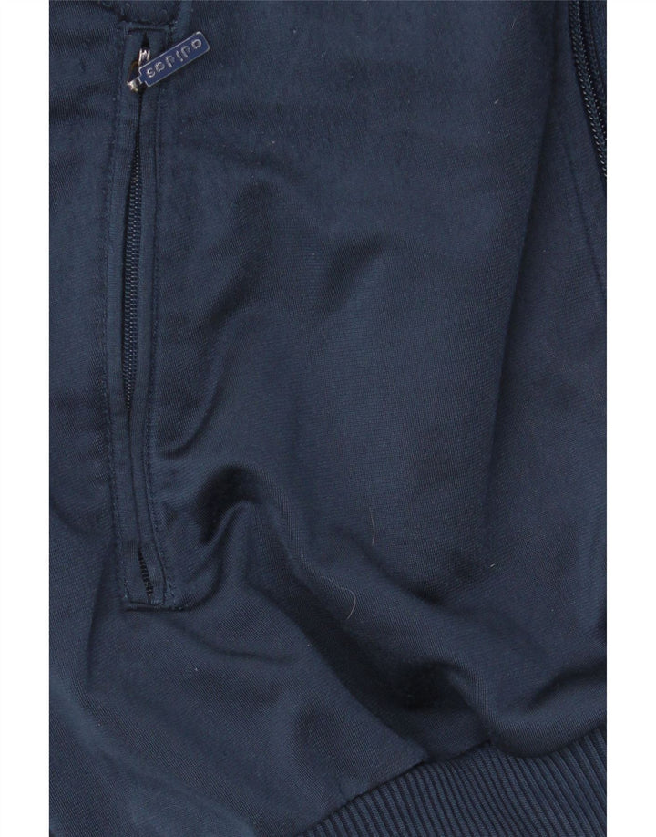 Adidas Mens Tracksuit Top Jacket UK 34/36 Small Navy Blue Polyester