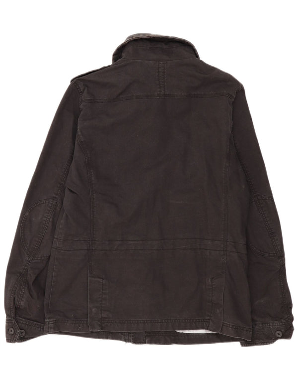 Diesel Mens Military Jacket UK 40 Large Black Cotton