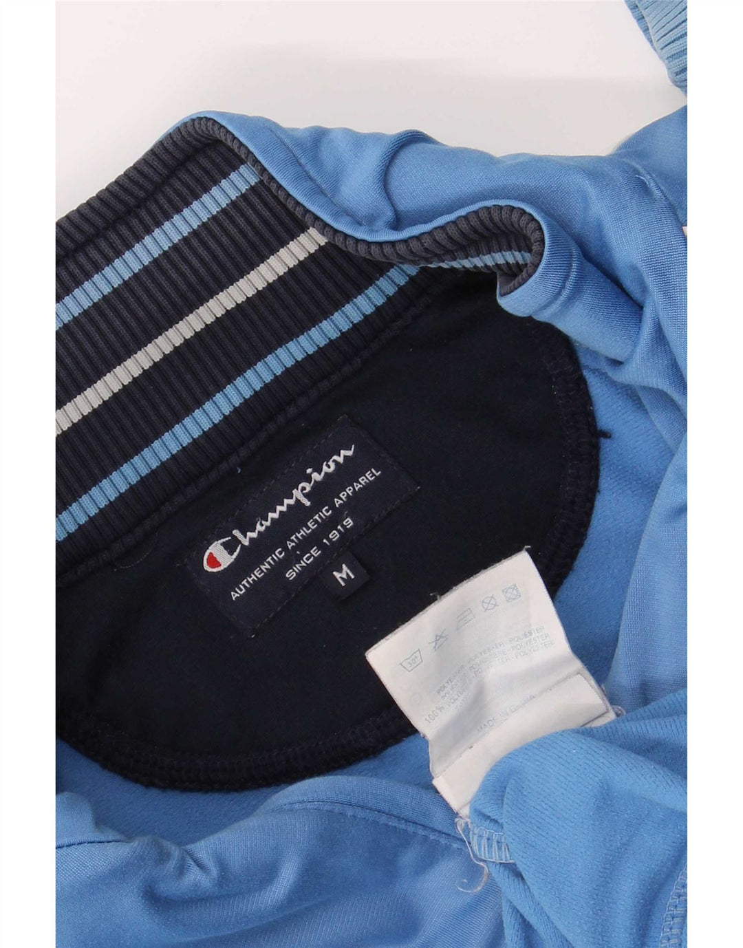 Champion Mens Tracksuit Top Jacket Medium Blue Colourblock Polyester