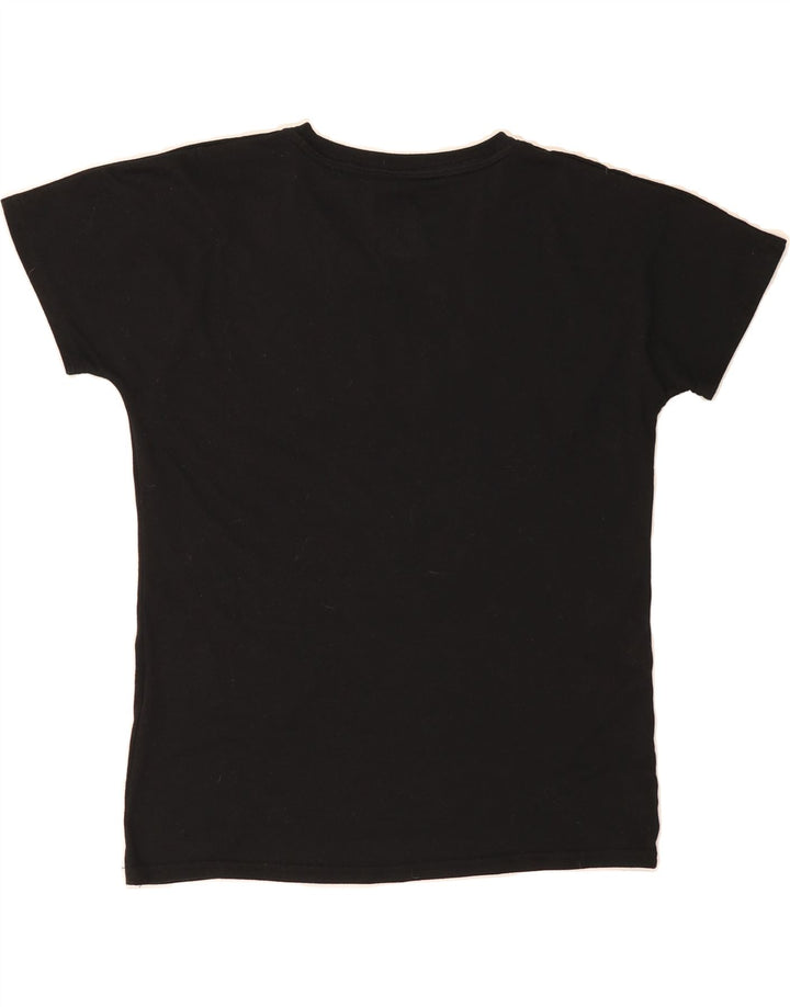 SUPERDRY Womens Graphic T-Shirt Top UK 10 Small  Black Polyester Vintage Superdry and Second-Hand Superdry from Messina Hembry 
