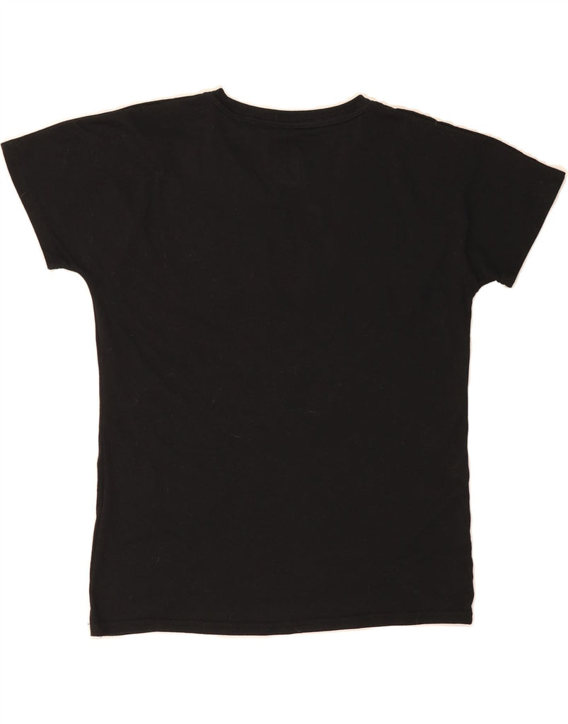 SUPERDRY Womens Graphic T-Shirt Top UK 10 Small  Black Polyester Vintage Superdry and Second-Hand Superdry from Messina Hembry 