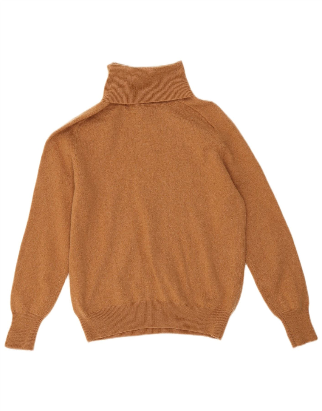 Zara Womens Roll Neck Jumper Sweater UK 12 Medium Brown Wool
