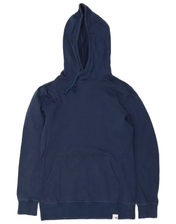 Adidas Mens Hoodie Jumper Small Navy Blue Cotton