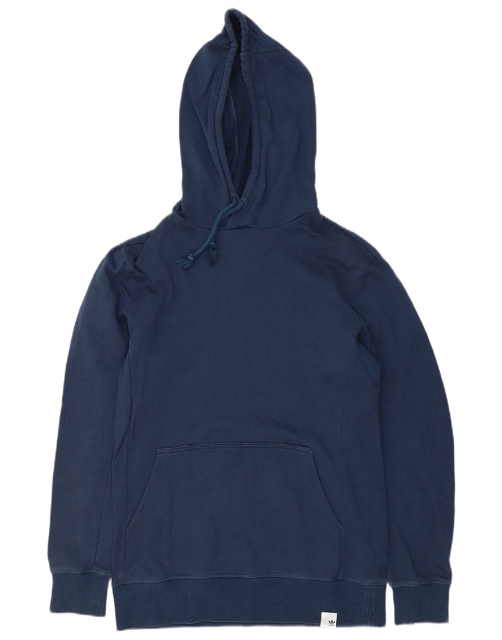 Adidas Mens Hoodie Jumper Small Navy Blue Cotton