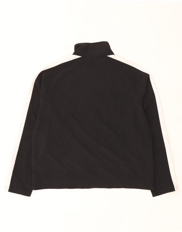Nike Womens Tracksuit Top Jacket US 12/14 Large Black Colourblock Polyester