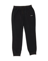 REEBOK Womens Tracksuit Trousers Joggers UK 12/14 Medium  Black Cotton