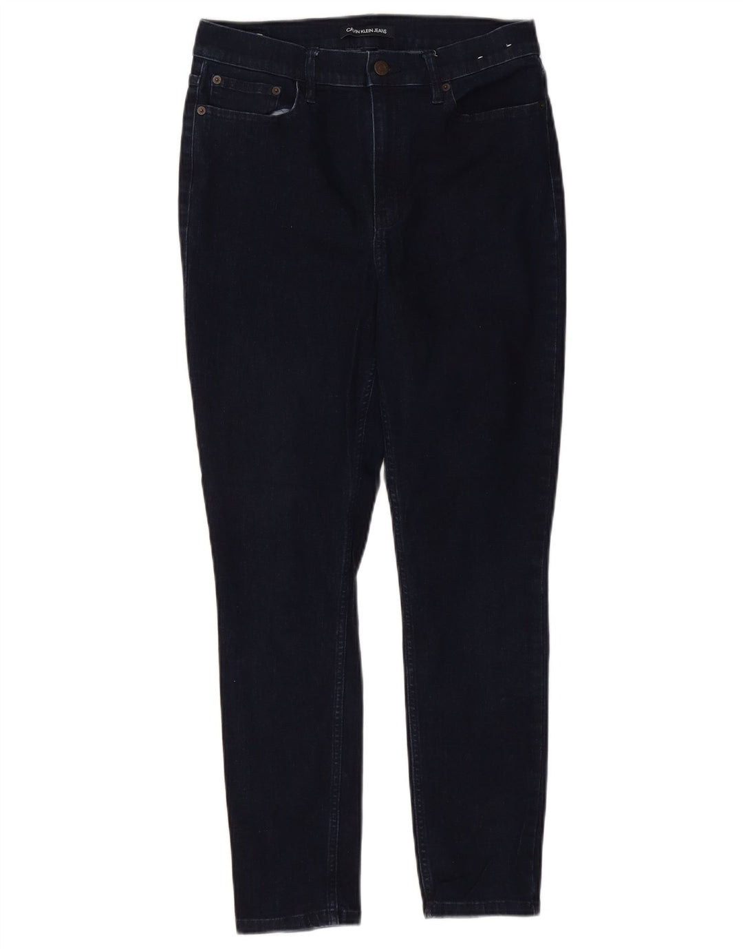 CALVIN KLEIN Womens High Waist Skinny Jeans US 12 Large W31 L26 Navy Blue