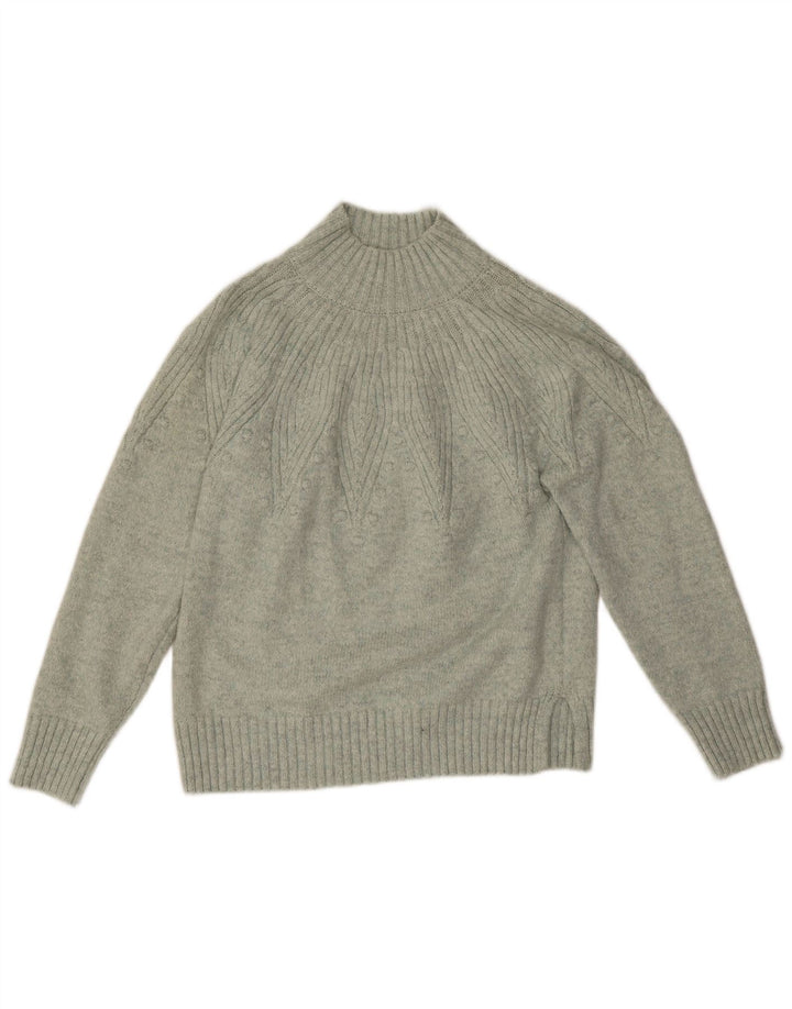 Marks & Spencer Womens Turtle Neck Jumper Sweater UK 14 Medium Green
