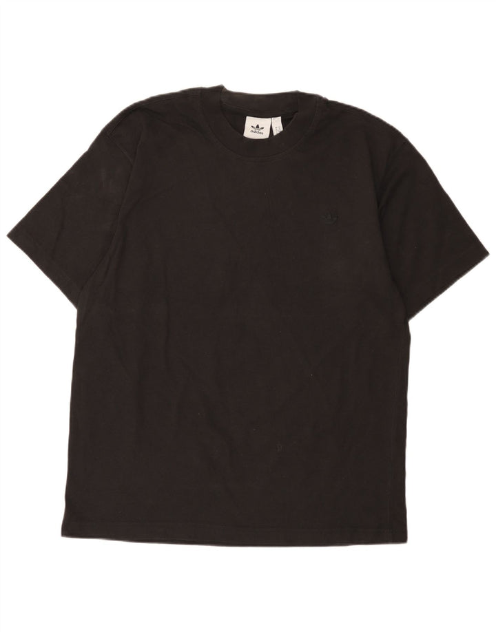 Adidas Mens T-Shirt Top Medium Black Cotton